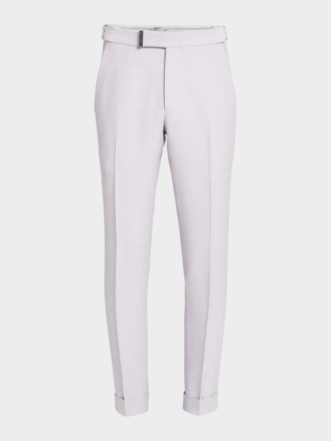 TOM FORD Men's Atticus Double Weft Fine Twill Trousers