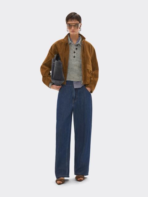 Ferrari Suede Blouson with Oversized Shoulders