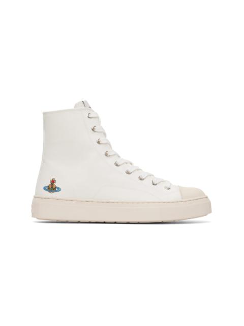 Vivienne Westwood White High Top Plimsoll Sneakers