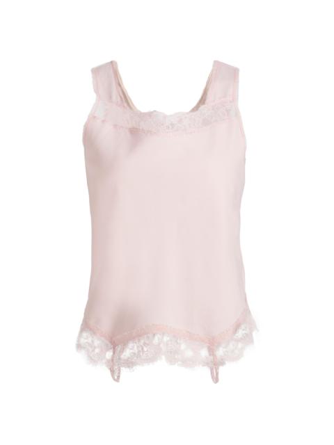 MM6 Maison Margiela Women's Mirrored Lace Slip Top - Pink
