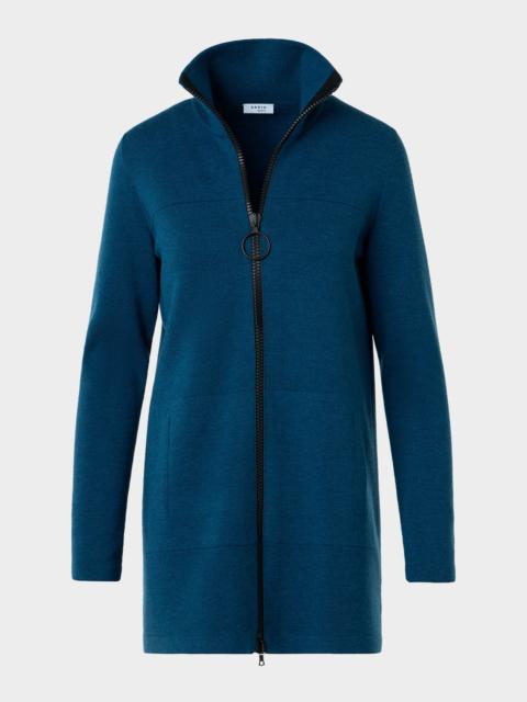 AKRIS Milano Knit Stand-Collar Cardigan
