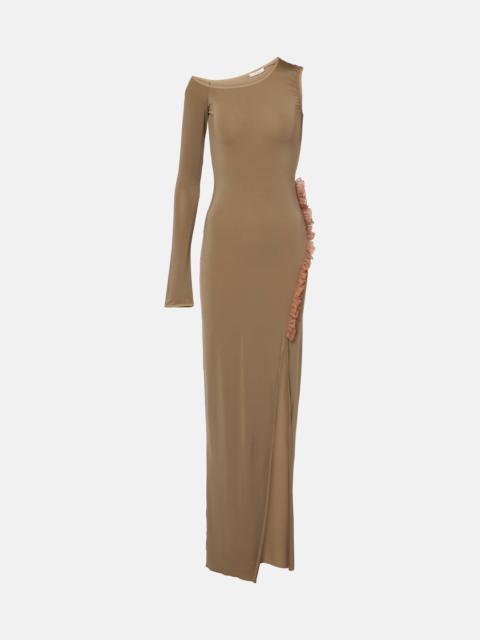 NENSI DOJAKA Asymmetric ruffled maxi dress