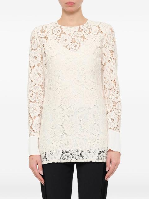 Lanvin floral-lace top