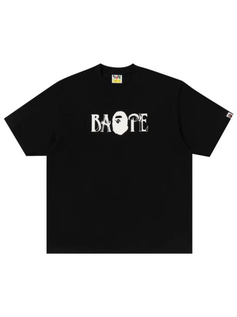 BAPE Screen Print Logo Relaxed Fit Tee 'Black'