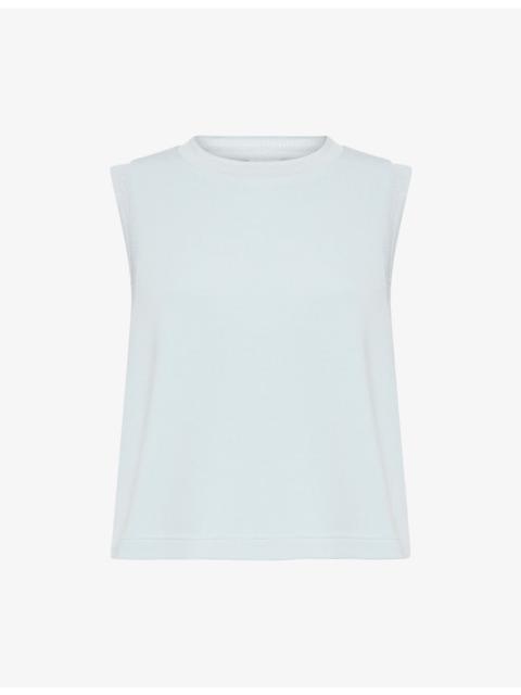 VARLEY Shea Cropped Knitted Vest Top
