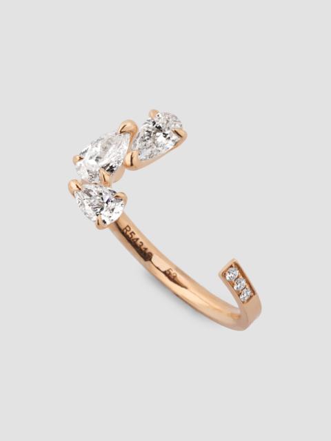 REPOSSI Women's Serti Sur Vide 18K Rose Gold & 0.82 TCW Diamond Cuff Ring - Pink Gold
