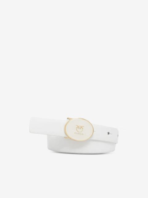 PINKO Love Birds logo-plaque belt