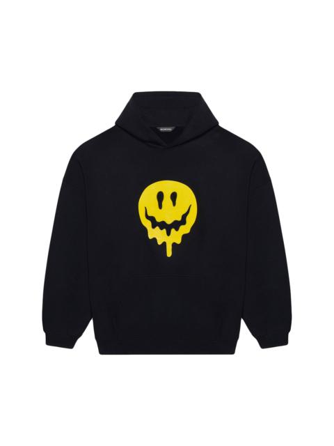 smiley-face print hoodie