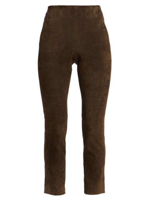 Vince Women's Stretch-Suede Cropped Pants - Dark Wheat