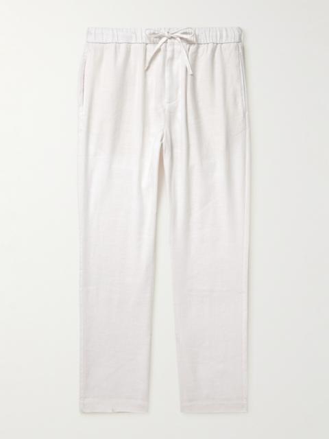 FRESCOBOL CARIOCA Oscar Straight-Leg Linen and Cotton-Blend Drawstring Trousers