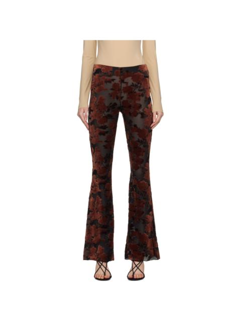 Brown & Black Gilly Devore Trousers