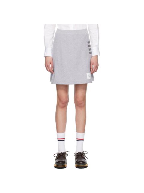 Thom Browne Gray Box Pleat Miniskirt