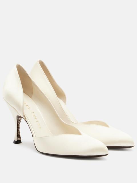 herbert levine Not Half Bad embellished satin pumps