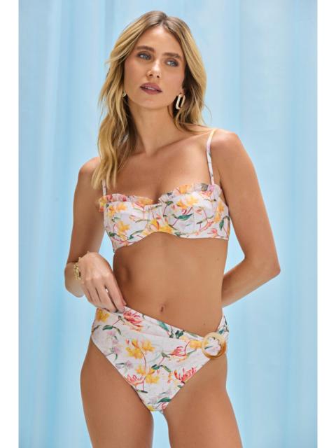 PatBO HONEY FLOWER HIGH WAIST BIKINI BOTTOM