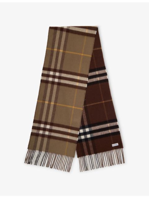 Burberry Reversible Check Cashmere Scarf