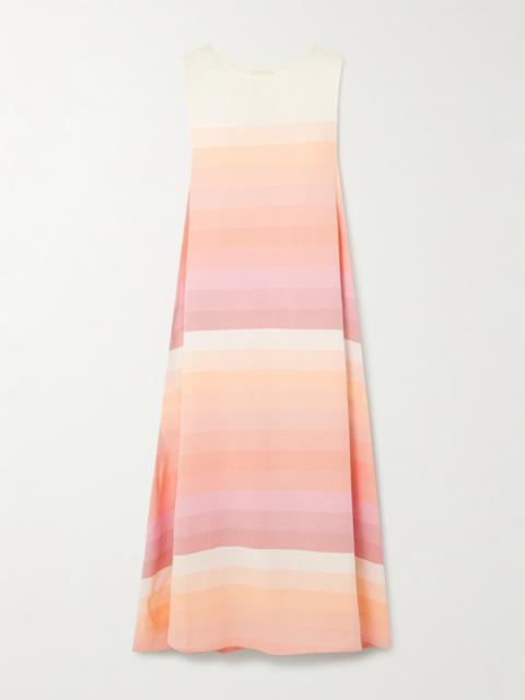 MARRAKSHI LIFE Striped Dégradé Cotton Maxi Dress