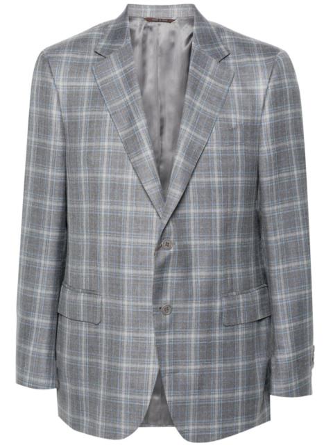 Canali tartan-pattern blazer