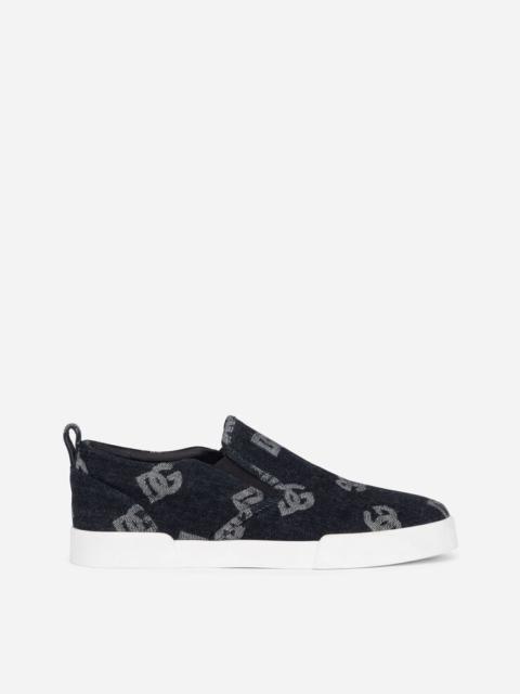 Portofino slip-on sneakers with denim logo