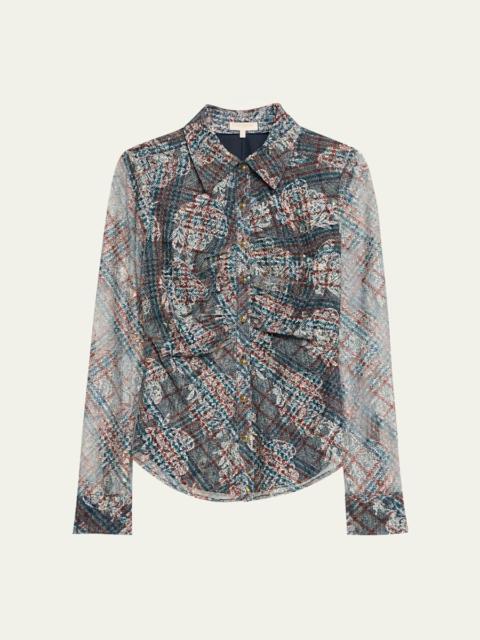 RAMY BROOK Plaid Hamilton Button-Front Blouse
