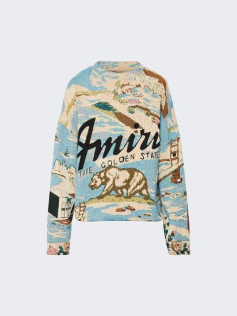 AMIRI Tapestry California Crewneck Sweater Multicolor