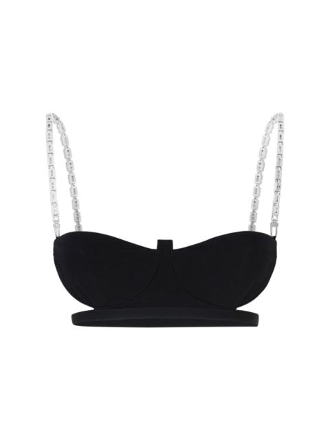 logo-chain bra top