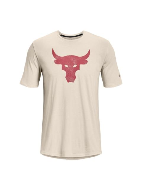 Under Armour Under Armour Project Rock Brahma Bull Short Sleeve T-shirt 'Beige Red' 1361733-110