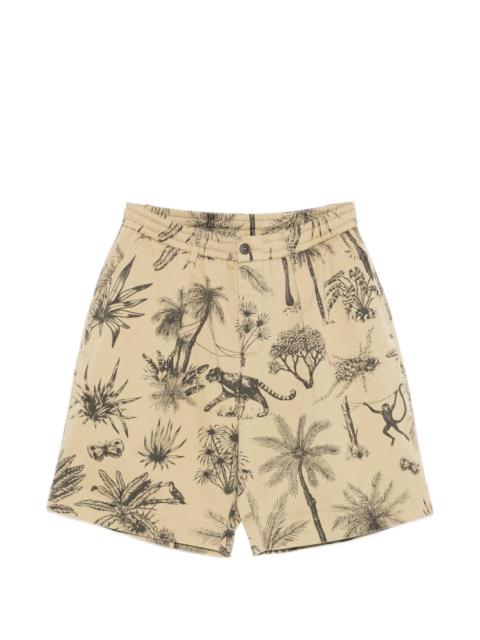 Universal Works Jungle Toile pleated shorts