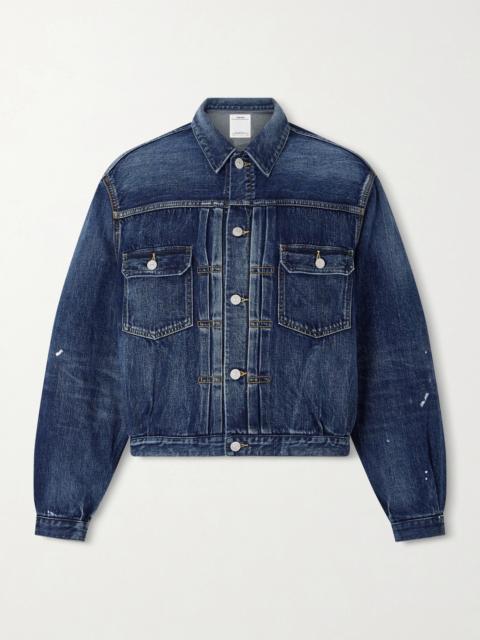 visvim Social Sculpture 101 X DMGD-1010 Cropped Distressed Selvedge Denim Jacket