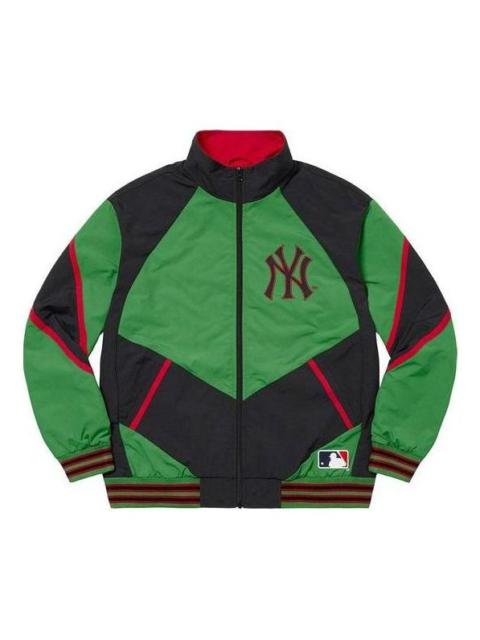 Supreme Supreme x New York Yankees Track Jacket 'Green Black' SUP-FW21-150
