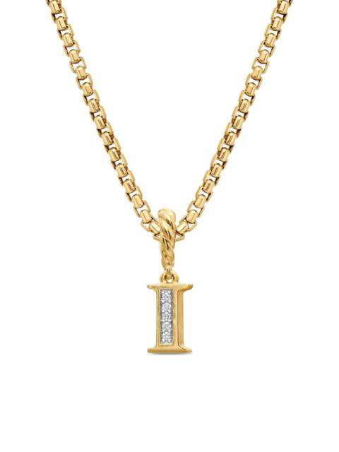 DAVID YURMAN Women's Pavé Initial Pendant in 18K Yellow Gold - Initial I