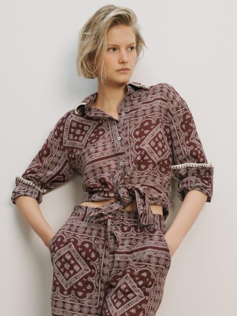 VERONICA BEARD LLOYD BANDANA BUTTON-DOWN SHIRT