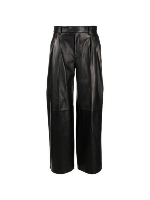 Alexander Wang pleated wide-leg leather trousers