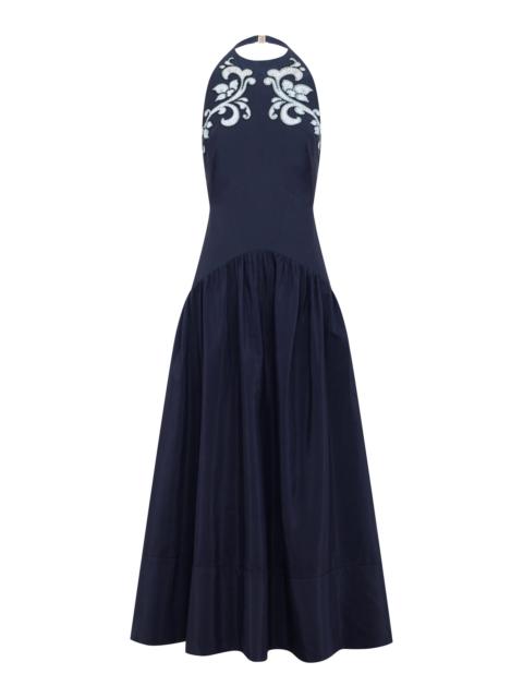 ALÉMAIS Dillon Applique Halter Gown