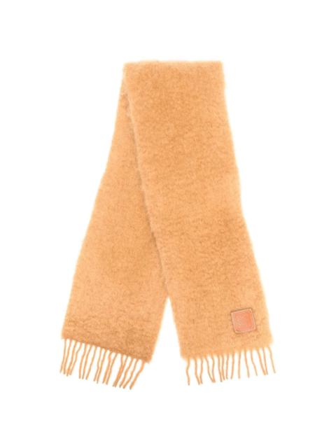 Loewe logo-patch scarf