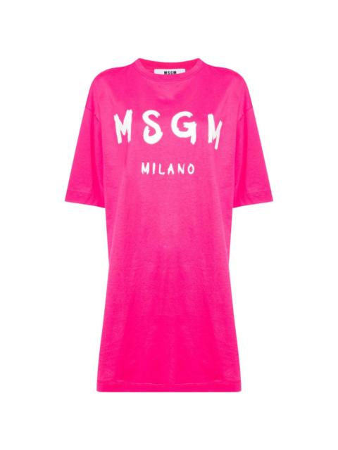 MSGM logo-print T-shirt minidress