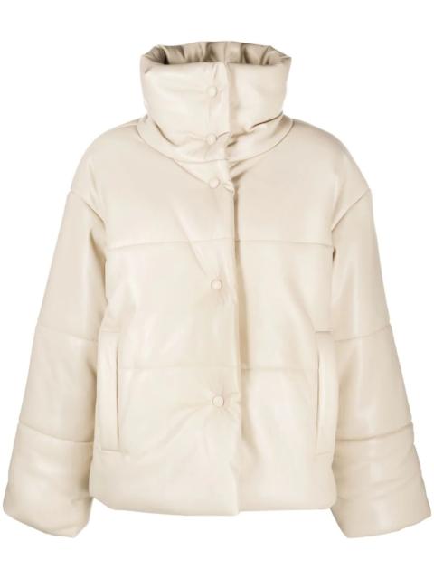 Nanushka faux-leather puffer jacket