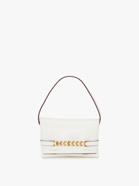 Victoria Beckham Mini Chain Pouch In White Leather