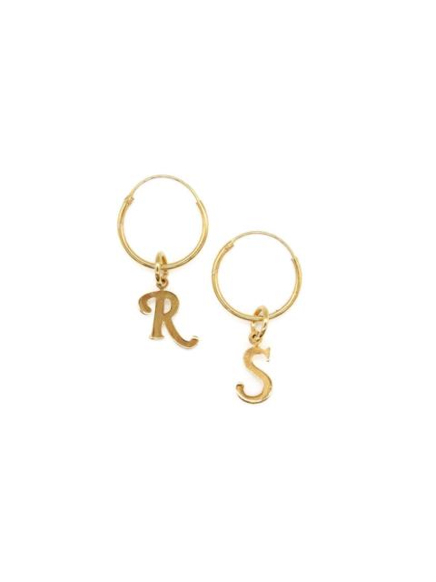 Raf Simons RS Logo Gold Earrings in Gold
