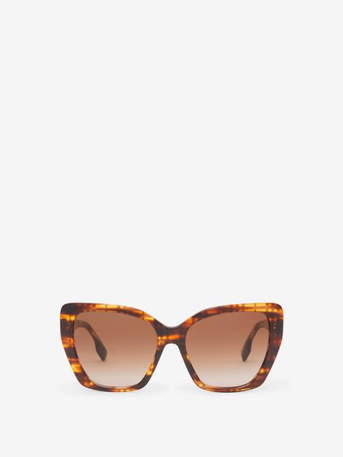 Check Cat-eye Frame Sunglasses