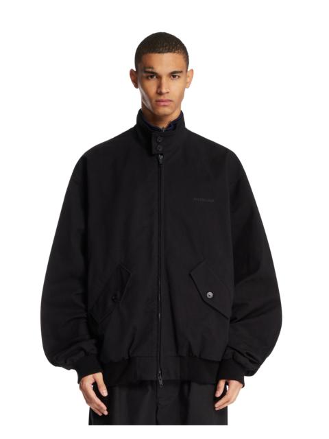 BALENCIAGA Black Cotton Bomber Jacket