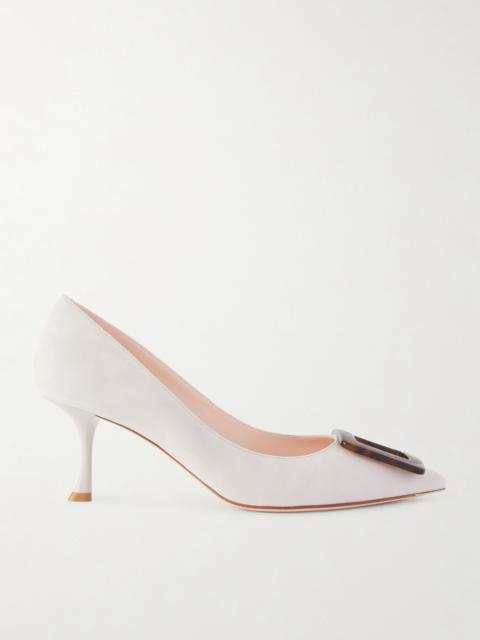 Roger Vivier Viv In The City 65 Buckled Suede Pumps