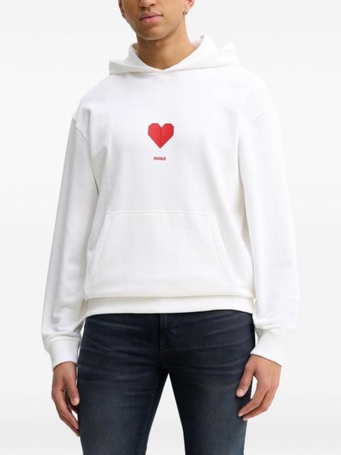 HUGO Dalentinos heart-graphic hoodie