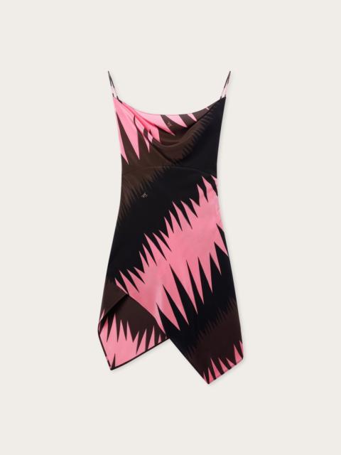PUCCI DRAGO PRINT CRÊPE DE CHINE FOULARD DRESS