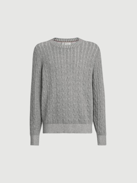 Brunello Cucinelli Cashmere vanisé cable knit sweater