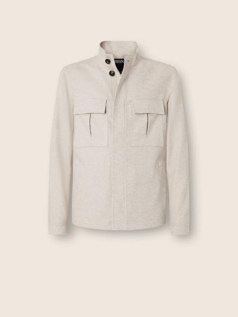 ZEGNA OASI LINO FIELD JACKET