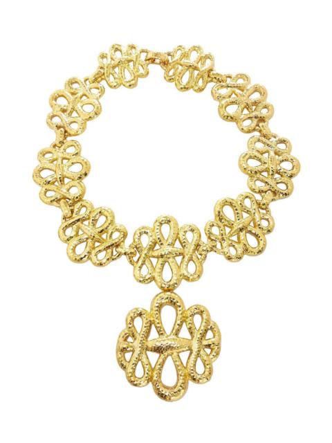 DAVID WEBB Triple Inifinty Hammered Necklace