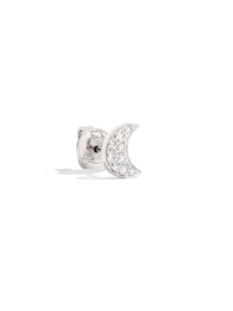 DoDo WHITE GOLD & DIAMOND MOON STUD EARRING