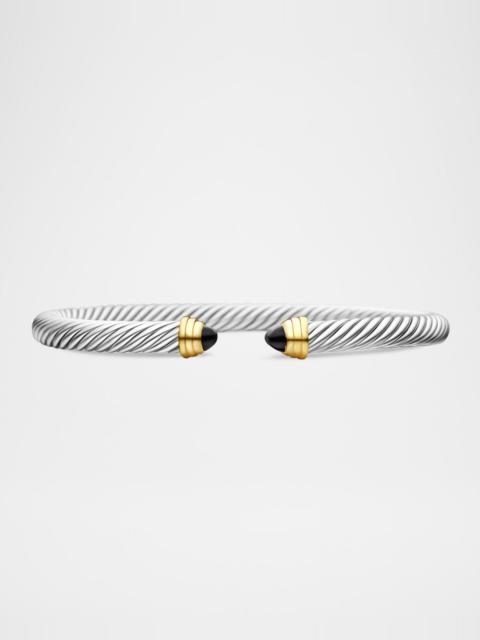 DAVID YURMAN Cable Classics Bracelet with Gemstone in Silver with 18K Gold, 5mm