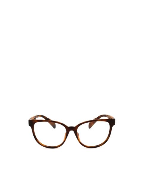 adidas tortoiseshell-effect cat-eye frame glasses