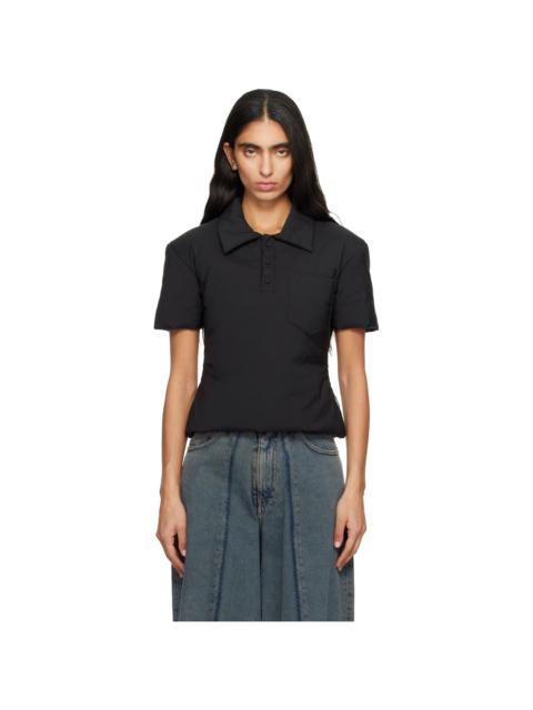 MM6 Maison Margiela Black Padded Polo